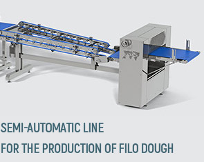 خطوط شبه أوتوماتيكي لإنتاج العجين المورق  Filo dough semiautomatic line